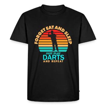 Fléchettes Fléchettes Fléchettes Fléchettes Fléchettes Fléchettes Fléchettes Tournoi de fléchettes - T-shirt Premium bio Homme - noir - Devant - Nico (187cm)