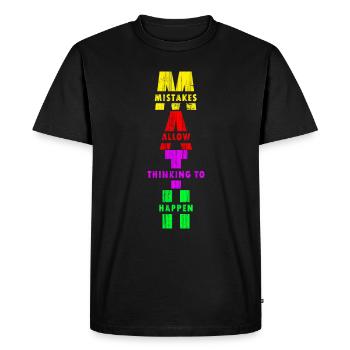 Professeur de mathématiques calcul maths professeur de mathématiques - T-shirt Premium bio Homme - noir - Devant - Nico (187cm)