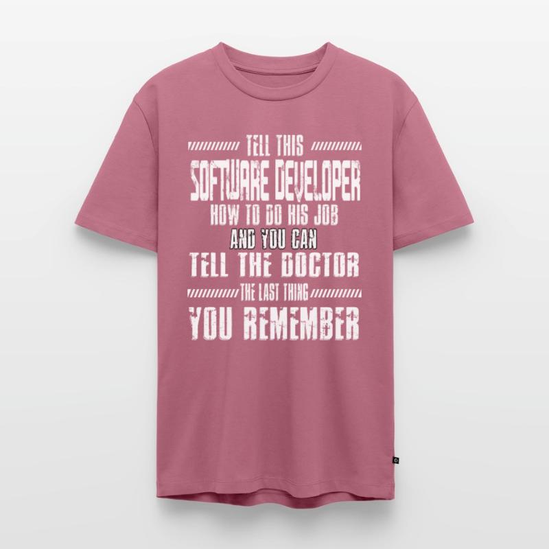 Computer Software Developer Code Programming Men's Premium Organic T-Shirt