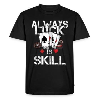 Cadeau de joueur de poker pour les fans de poker cartes de poker - T-shirt Premium bio Homme - noir - Devant - Nico (187cm)