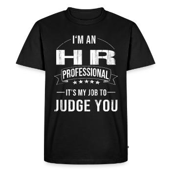 HR Manager Personal Job Working Human Resources - Men's Premium Organic T-Shirt - black - Front - Nico (187cm)
