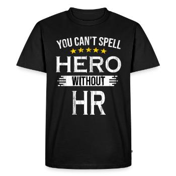 Human Resources Working HR Manager - Men's Premium Organic T-Shirt - black - Front - Nico (187cm)