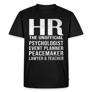 Personal Job Working Human Resources HR - Men's Premium Organic T-Shirt - black - Front - Nico (187cm)