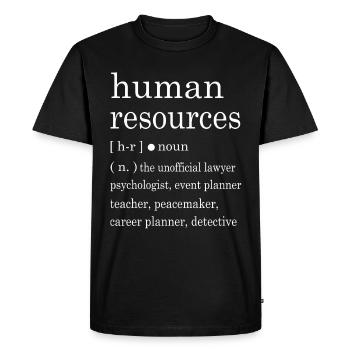 Human Resources Jobs Work Office HR Manager - Men's Premium Organic T-Shirt - black - Front - Nico (187cm)
