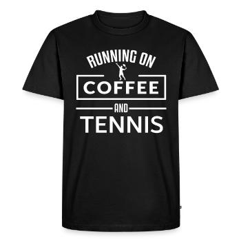 Tennis café tennisball sport tennis tennis - T-shirt Premium bio Homme - noir - Devant - Nico (187cm)