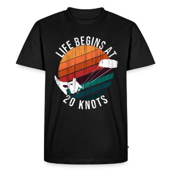 Kitesurfer Kiteboard Kiteboard Kitesurf surfer - T-shirt Premium bio Homme - noir - Devant - Nico (187cm)