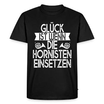 Horn Musik Hornist Waldhornspieler Hornisten - Männer Premium Bio T-Shirt - Schwarz - Vorne - Nico (187cm)