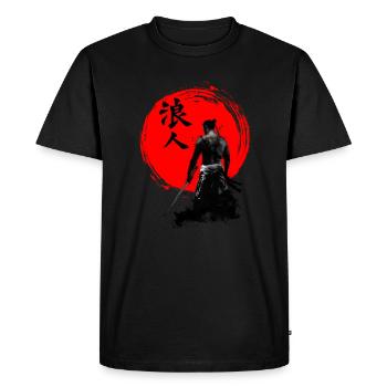 samurai - Men's Premium Organic T-Shirt - black - Front - Nico (187cm)