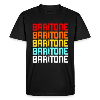 Baryton musique saxophone musicien vintage - T-shirt Premium bio Homme - noir - Devant - Nico (187cm)