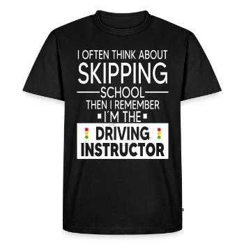 Driving School Car Driving Driver Driving Instructor - Men's Premium Organic T-Shirt - black - Front - Nico (187cm)