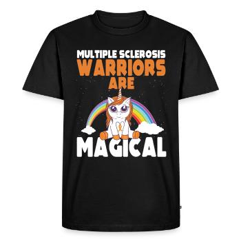 Multiple Sclerosis Awareness Disease MS - Men's Premium Organic T-Shirt - black - Front - Nico (187cm)