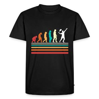 Tennis Vintage Sport Tennisspieler - T-shirt Premium bio Homme - noir - Devant - Nico (187cm)