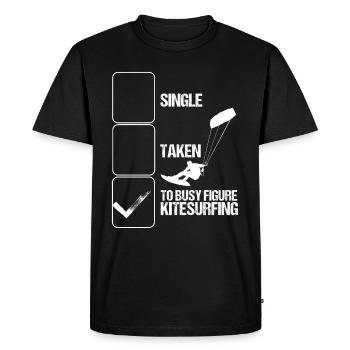 Kitesurfer Kiteboard kite surfeur windsurfer Kitesurf - T-shirt Premium bio Homme - noir - Devant - Nico (187cm)