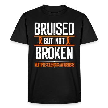 Multiple Sclerosis Awareness Ribbon not Broken MS - Men's Premium Organic T-Shirt - black - Front - Nico (187cm)