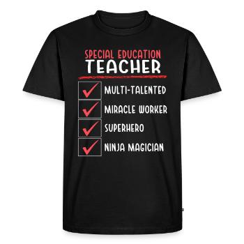Special Education Teacher Awareness Sped Teacher - T-shirt Premium bio Homme - noir - Devant - Nico (187cm)