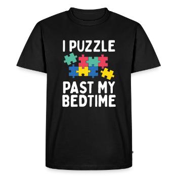 Puzzles I Puzzle past my bedtime Solution Puzzle - T-shirt Premium bio Homme - noir - Devant - Nico (187cm)