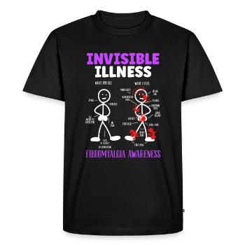 Fibromyalgia Awareness Illness Disease Survivor - Men's Premium Organic T-Shirt - black - Front - Nico (187cm)