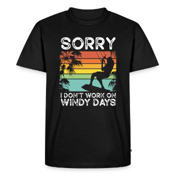 Kiteboarding windy Days Beach Wind Kite Surfing - Men's Premium Organic T-Shirt - black - Front - Nico (187cm)