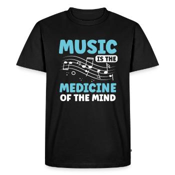 Music Therapist Appreciation Music Lover Therapy - T-shirt Premium bio Homme - noir - Devant - Nico (187cm)