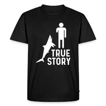 Arm Amputee Funny True Story Humour Amputated Arms - T-shirt Premium bio Homme - noir - Devant - Nico (187cm)
