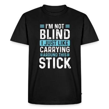Legally Blind Blindness Blind Stick Low Vision - Men's Premium Organic T-Shirt - black - Front - Nico (187cm)