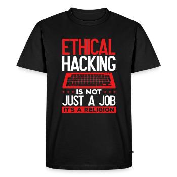 Cyber Ethical Hacking Onlinesecurity Hacker - Men's Premium Organic T-Shirt - black - Front - Nico (187cm)
