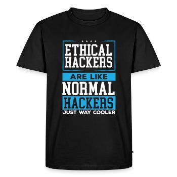 Ethical Hacking Programmer Online Cybersecurity - Men's Premium Organic T-Shirt - black - Front - Nico (187cm)