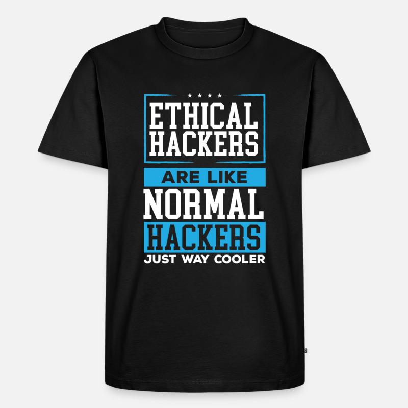 Ethical Hacking Programmer Online Cybersecurity - Männer Premium Bio T-Shirt - Schwarz