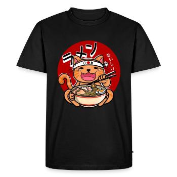Kawaii Japanese Sushi Cats Anime Japan - Men's Premium Organic T-Shirt - black - Front - Nico (187cm)