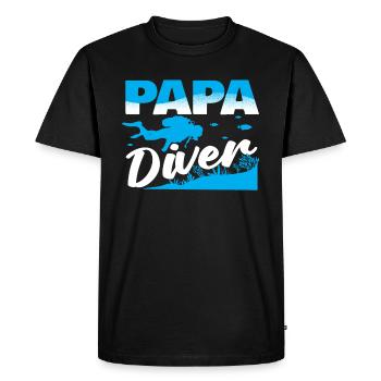 Équipement de plongée vintage American Scuba Papa - T-shirt Premium bio Homme - noir - Devant - Nico (187cm)