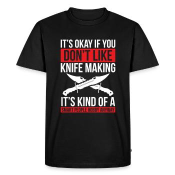 Knife Maker Forging Knifs Knife Maker - T-shirt Premium bio Homme - noir - Devant - Nico (187cm)