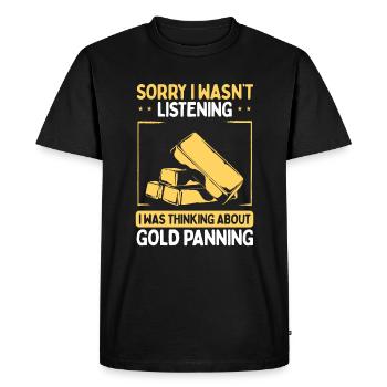 Gold Prospector Gold Miner for Gold Gold Panning - Men's Premium Organic T-Shirt - black - Front - Nico (187cm)