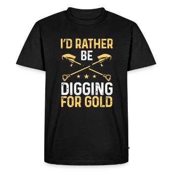 Gold Panning Gold Miner for Gold Gold Prospector - Men's Premium Organic T-Shirt - black - Front - Nico (187cm)