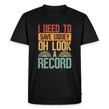 Vinyl Vintage Record Collector Vinyl Records - Men's Premium Organic T-Shirt - black - Front - Nico (187cm)