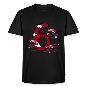 6th Birthday Young Ninja 6 Years Ninja Costume - Men's Premium Organic T-Shirt - black - Front - Nico (187cm)