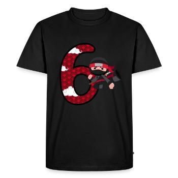 6th Birthday Young Ninja 6 Years Ninja Costume - Men's Premium Organic T-Shirt - black - Front - Nico (187cm)