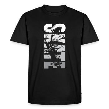 Skate Skater Skateboard - T-shirt Premium bio Homme - noir - Devant - Nico (187cm)