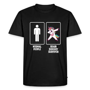 Chirurgie du cerveau Neurochirurgien Cancer du cerveau - T-shirt Premium bio Homme - noir - Devant - Nico (187cm)