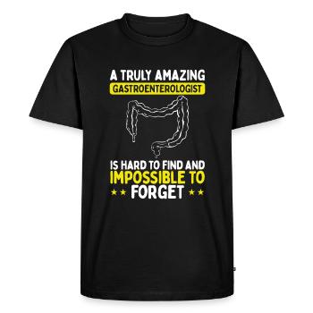 Proctologue GI Docteur Gastro-entérologue - T-shirt Premium bio Homme - noir - Devant - Nico (187cm)