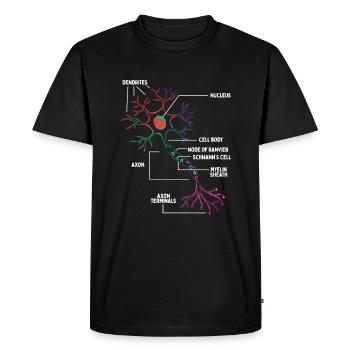 Neuron Neurologist Neursorgeon Brain Scan - Men's Premium Organic T-Shirt - black - Front - Nico (187cm)
