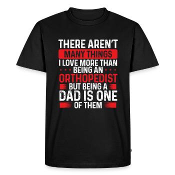 Dad Orthopedist Fathers Day Papa Surgery - Men's Premium Organic T-Shirt - black - Front - Nico (187cm)
