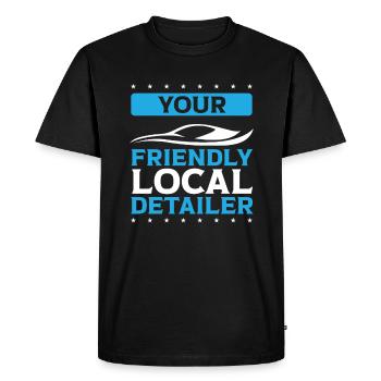 Auto Detailer Votre detailer local Hobby Detailing - T-shirt Premium bio Homme - noir - Devant - Nico (187cm)