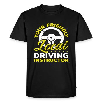 École de conduite Votre instructeur de conduite local - T-shirt Premium bio Homme - noir - Devant - Nico (187cm)