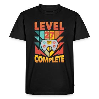 Level 27 Complete 1995 Game 27th Birthday - Men's Premium Organic T-Shirt - black - Front - Nico (187cm)