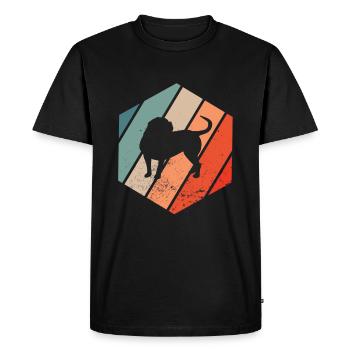 Colorbull Vintage Continental Bulldog Retro Chiens - T-shirt Premium bio Homme - noir - Devant - Nico (187cm)