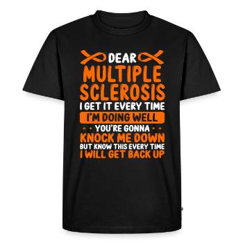 Multiple Sclerosis Awareness Month MS Ribbon - Men's Premium Organic T-Shirt - black - Front - Nico (187cm)