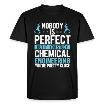 Ingénieur chimiste en génie chimique - T-shirt Premium bio Homme - noir - Devant - Nico (187cm)
