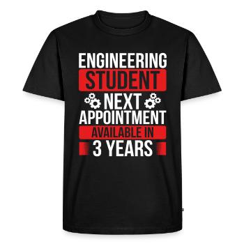 Engineering Student Study Engineering School - Men's Premium Organic T-Shirt - black - Front - Nico (187cm)