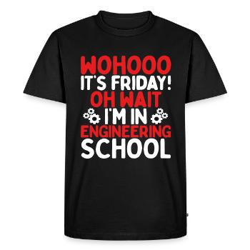 Engineering Study Guide Engineering Student School - Men's Premium Organic T-Shirt - black - Front - Nico (187cm)