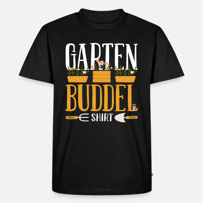 Offizielles Garten Buddelshirt - Männer Premium Bio T-Shirt - Schwarz